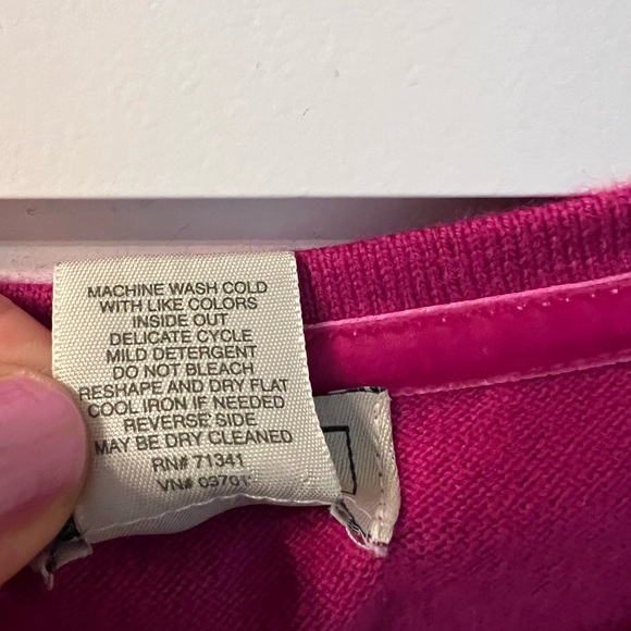 LL Bean Cardigan Ruffled Front Large - Picture 5 of 7